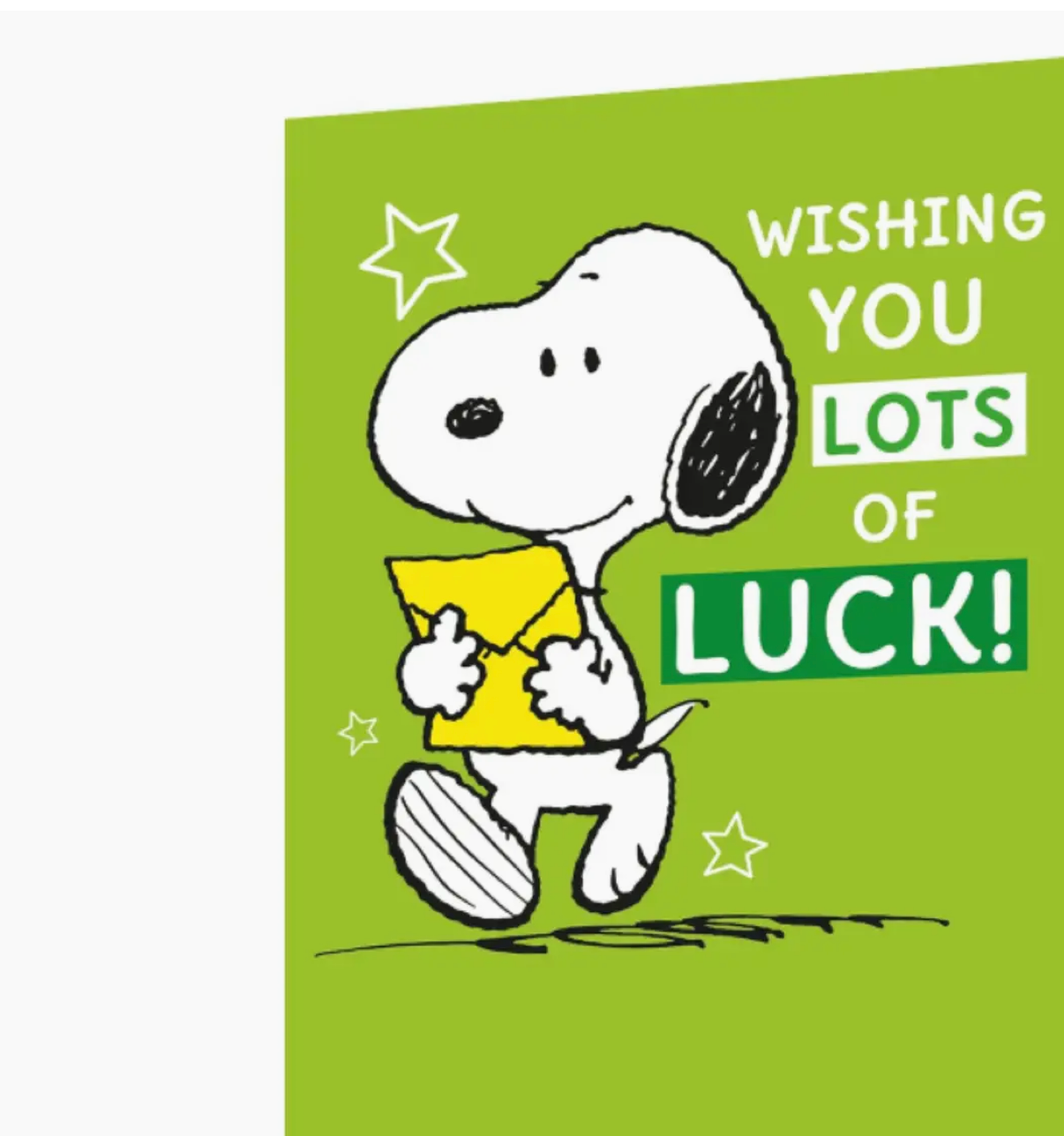 Peanuts Snoopy Good Luck Card