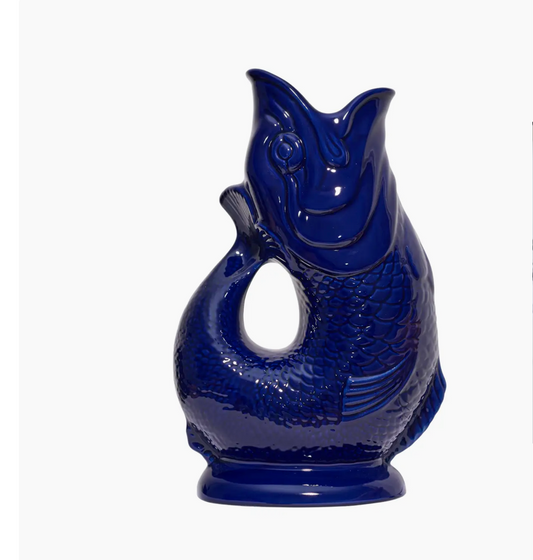 Cobalt Blue Original Gluggle Jug Pitcher Vase