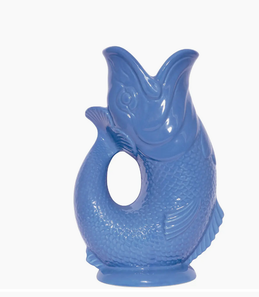 Sea Blue Original Gluggle Jug Pitcher Vase