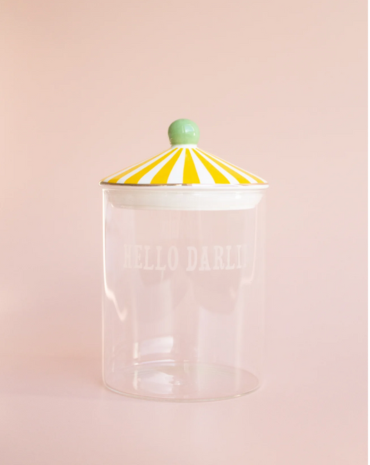 Hello Darlin' Glass Medium Storage Jar