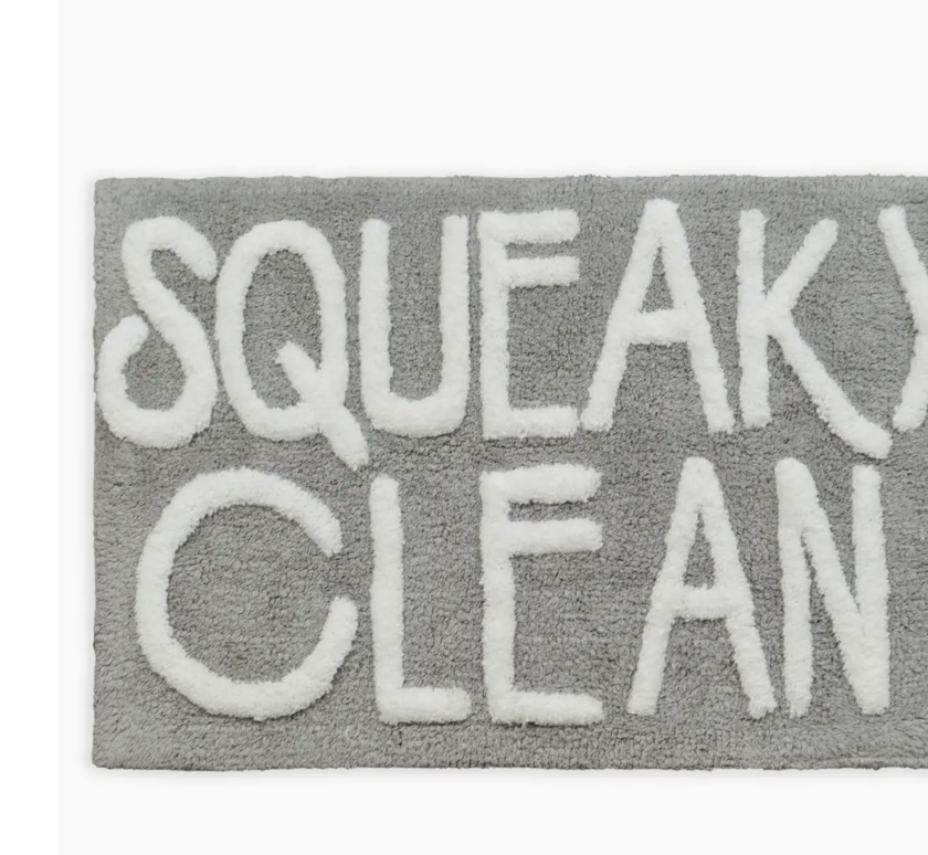 Squeaky Clean Slogan Bath Mat Non Slip