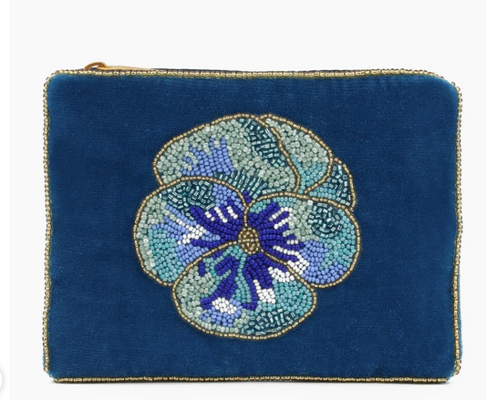 Blue Pansy Small Pouch