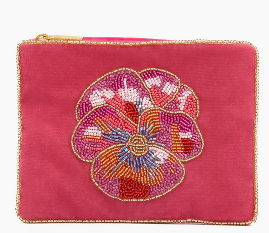 Pink Pansy Small Pouch