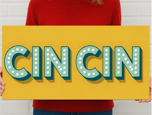 Cin Cin Retro Metal Sign – Italian Cheers