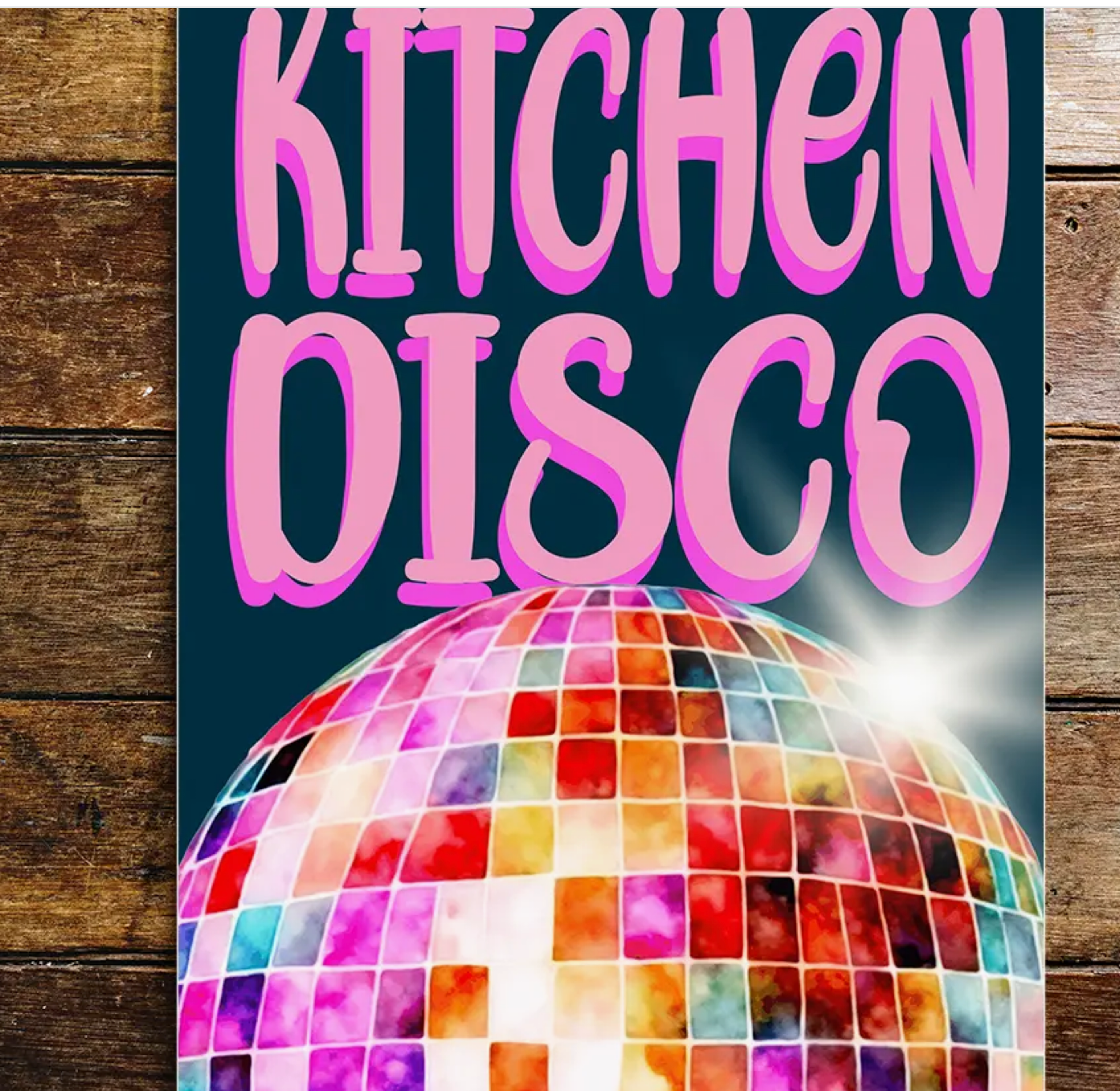 Kitchen Disco Metal Sign Plaque