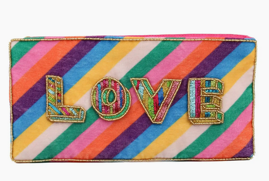 Love Rainbow Stripe Multi Use Pouch