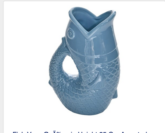 Blue Fish Vase