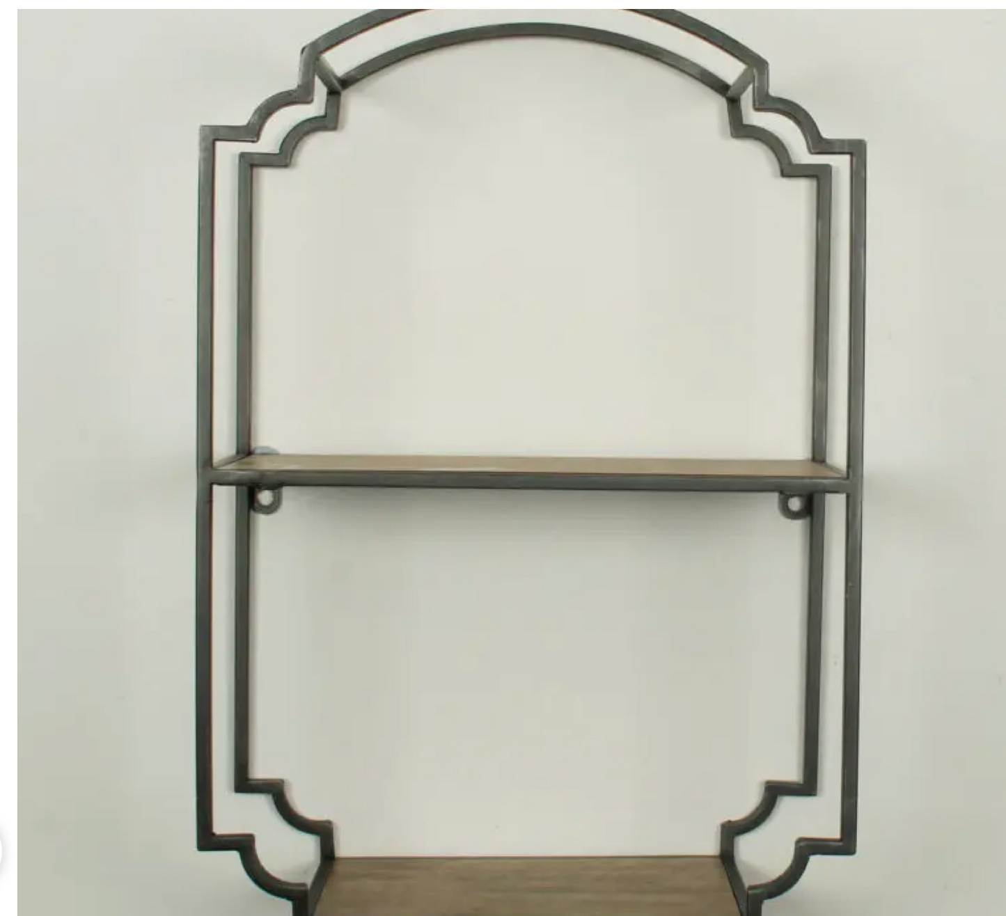 Arched Metal/Wood Deco Shelf