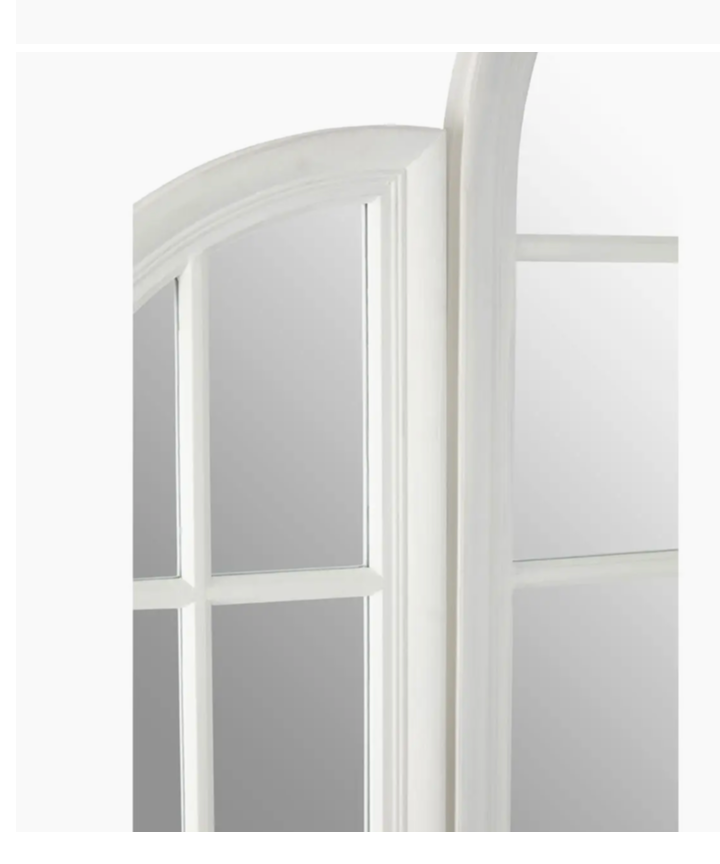 Flat Wood White Finish Mirror