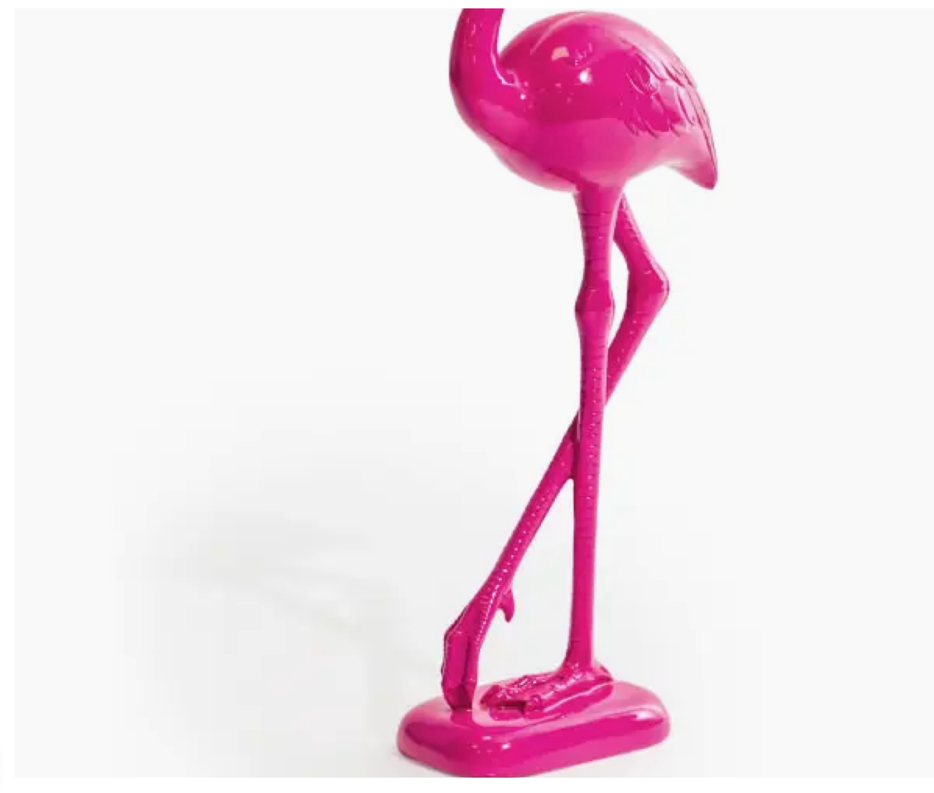 Electric Pink Standing Flamingo Figure