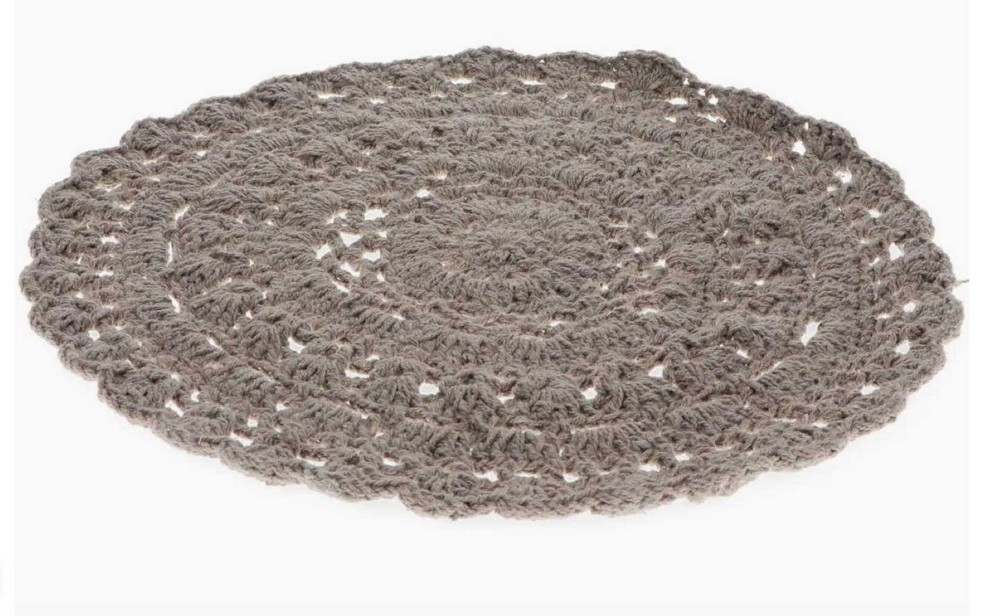 Crochet Placemat - Grey