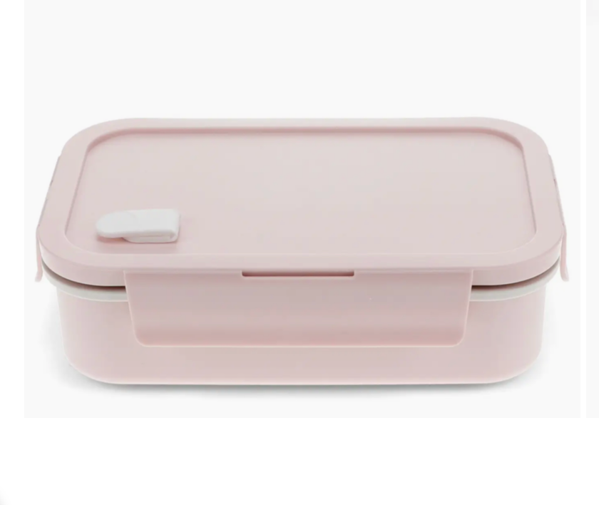 Double Wall Lunch Box with Divider - Pink