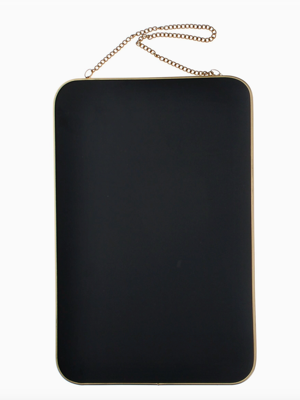 Rectangular Hanging Mirror (29cm X 19cm) - Gold Tone