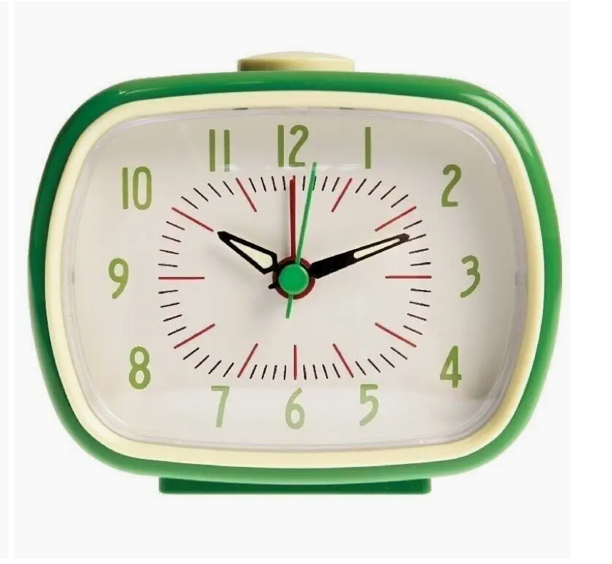 Retro Alarm Clock - Green