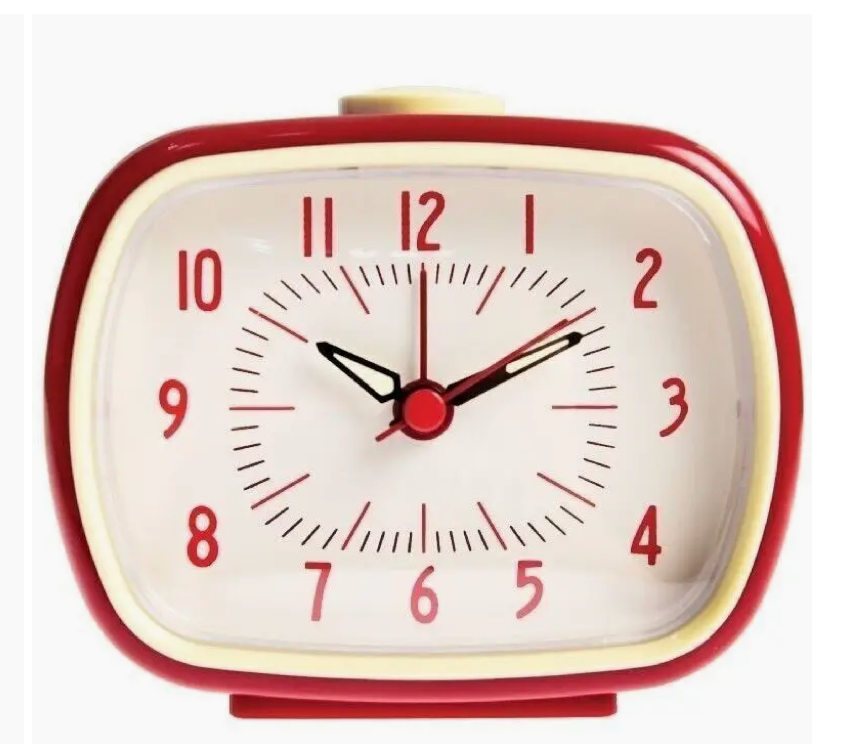 Retro Alarm Clock - Red