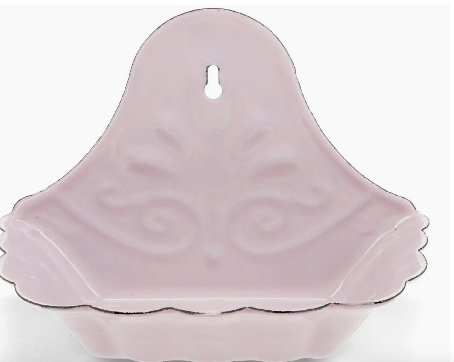 Wall-Mounted Enamel Soap Dish - Pink