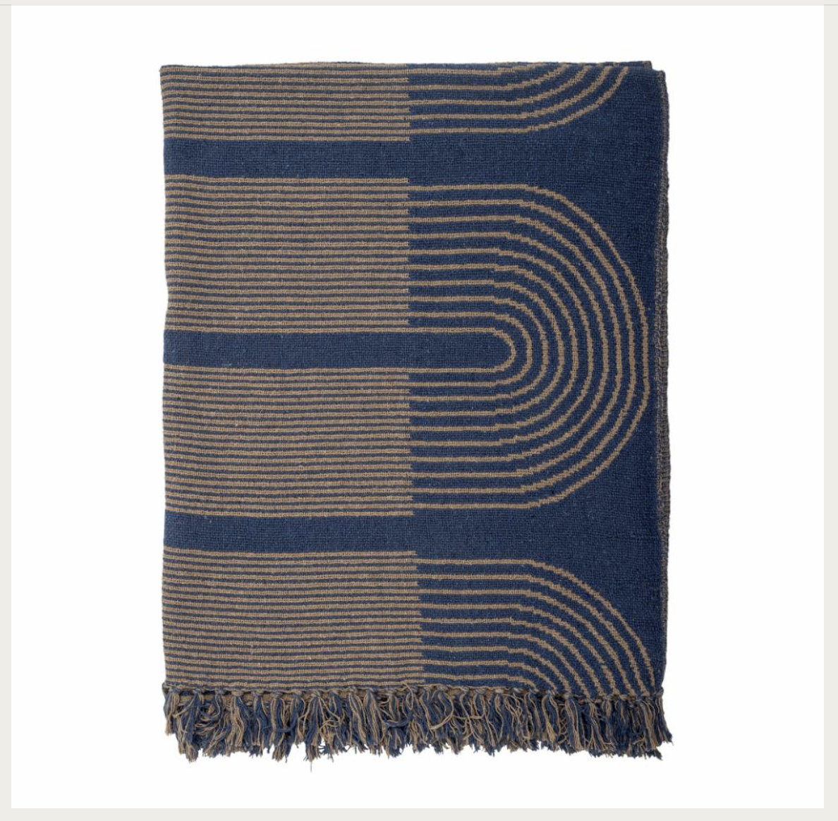 Tiffanie Throw, Blue, Recycled Cotton