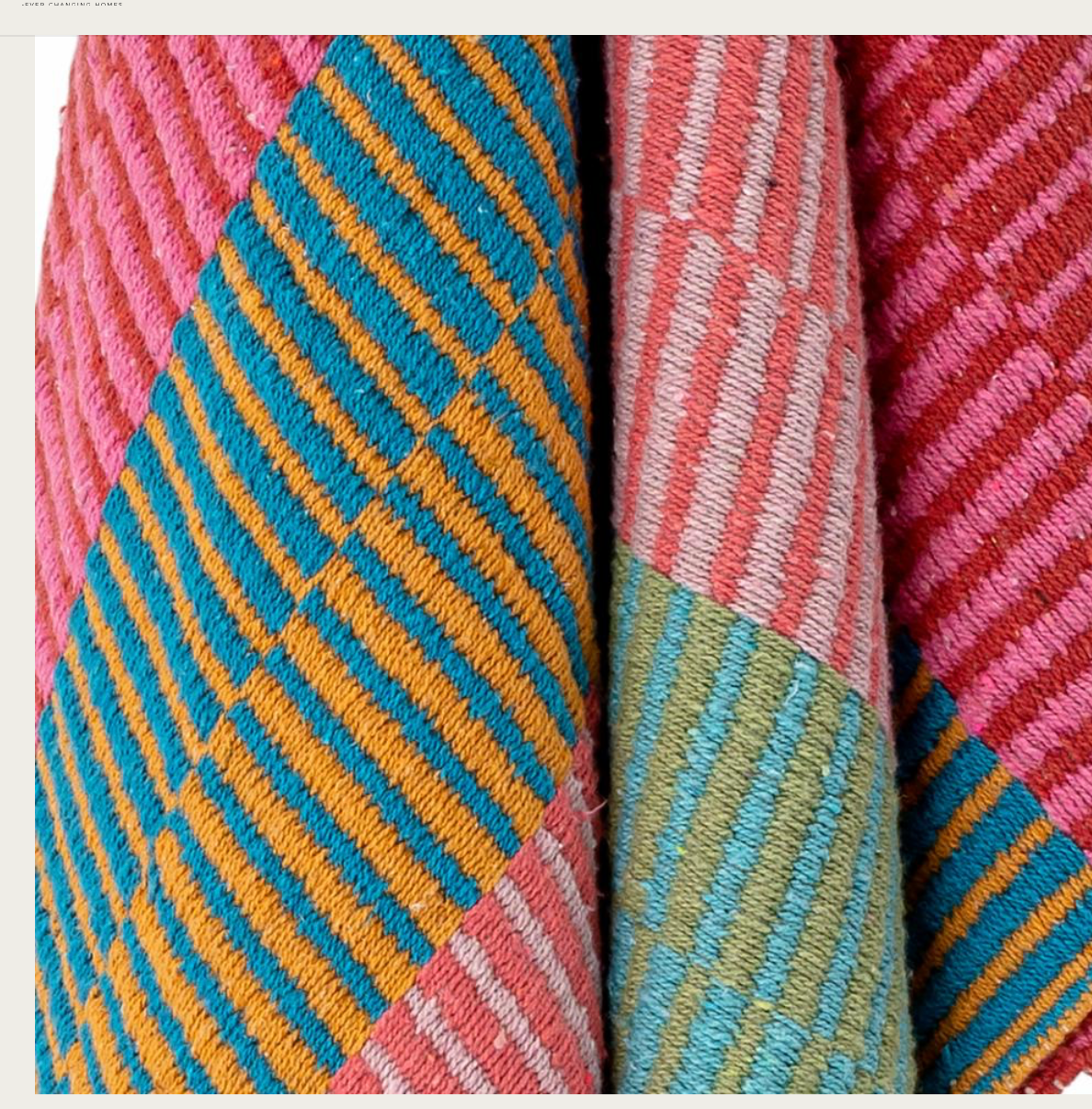 Isnel Throw, Green, Recycled Cotton