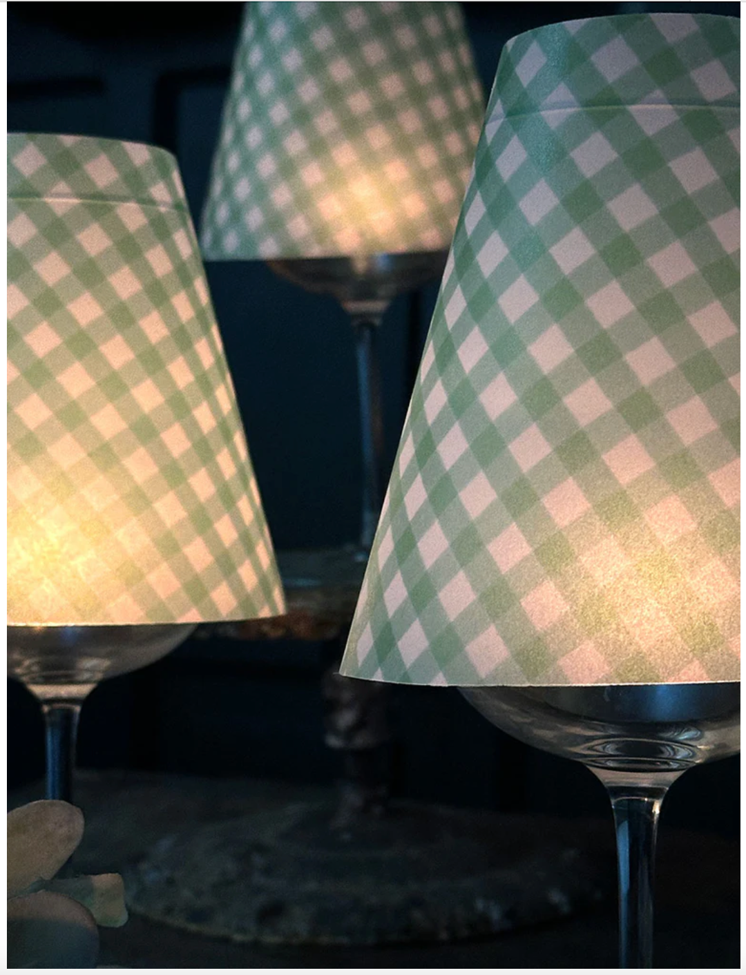 Lamp Shade · Green Vichy