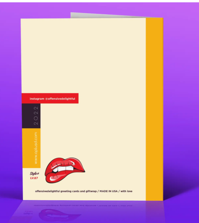 Red Lips Love, Valentine Card