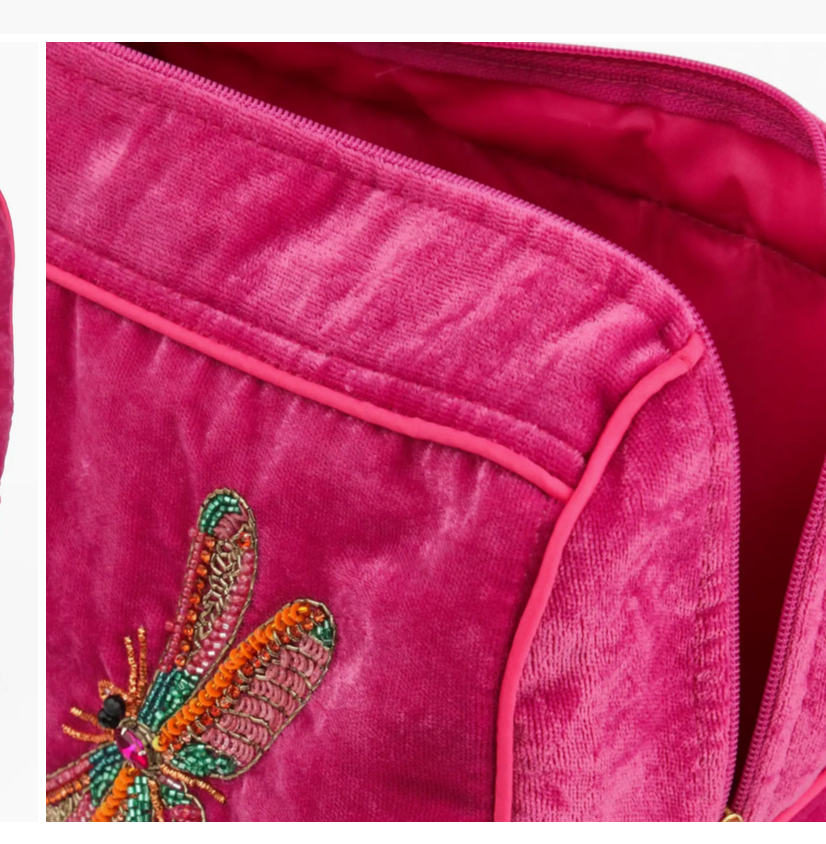 Pink Dragonfly Large Pouch