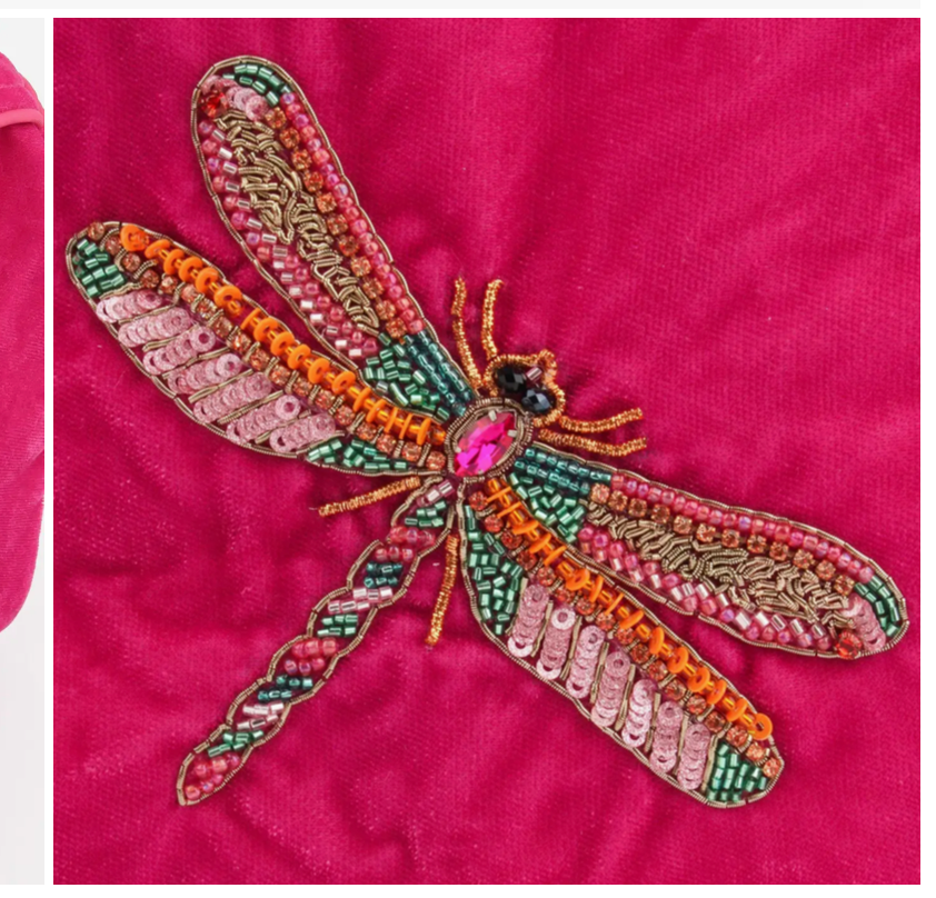 Pink Dragonfly Medium Pouch