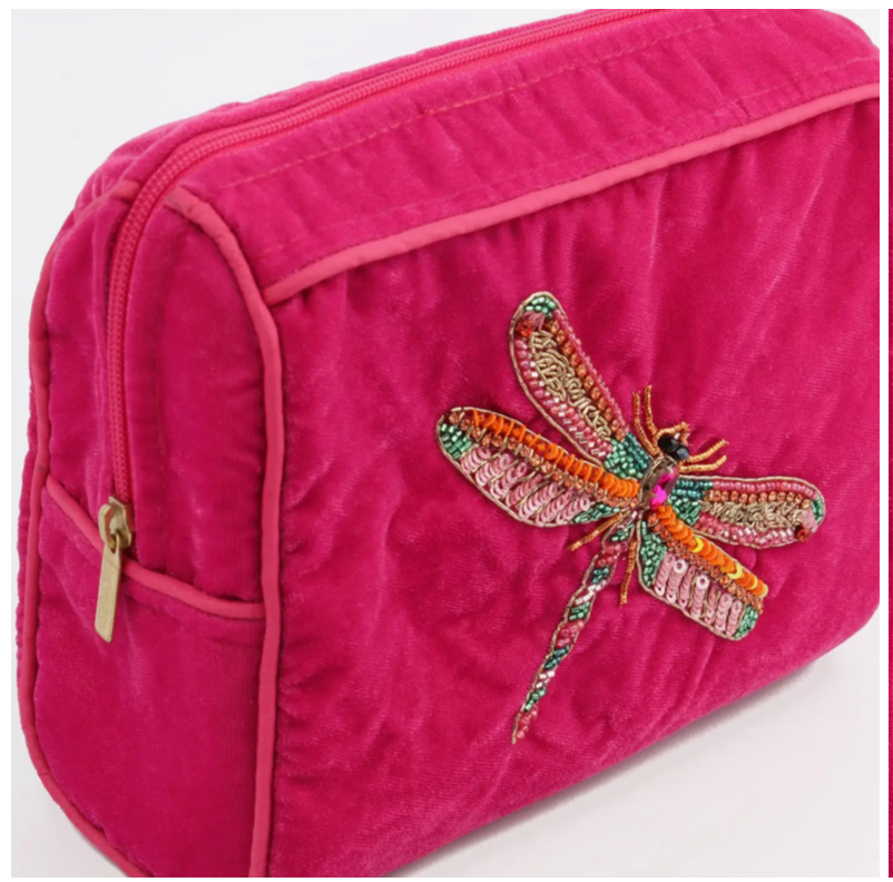 Pink Dragonfly Medium Pouch