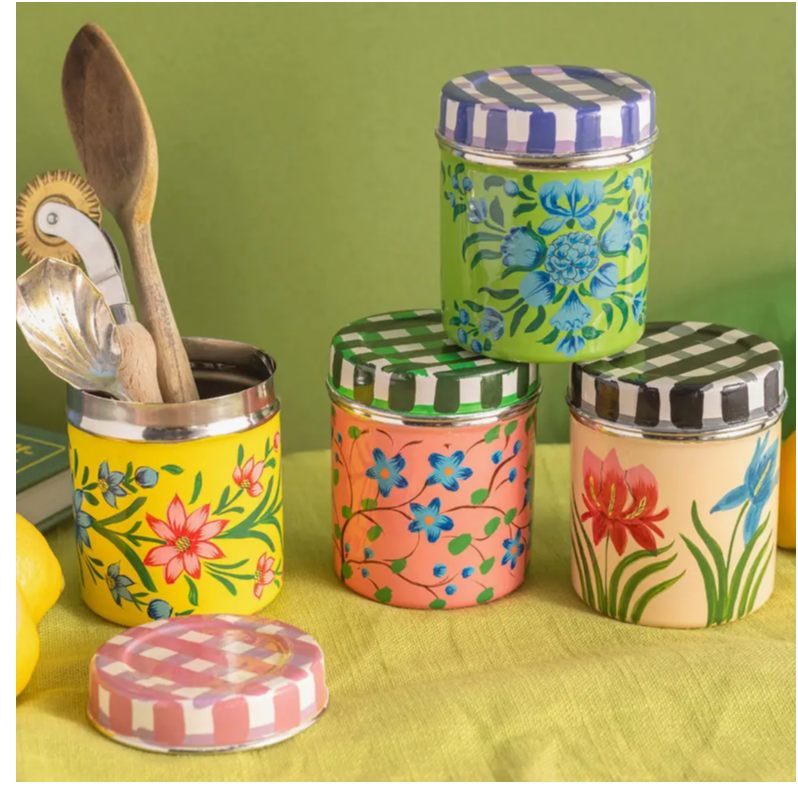 Blue Flower Meadow Spice Tin