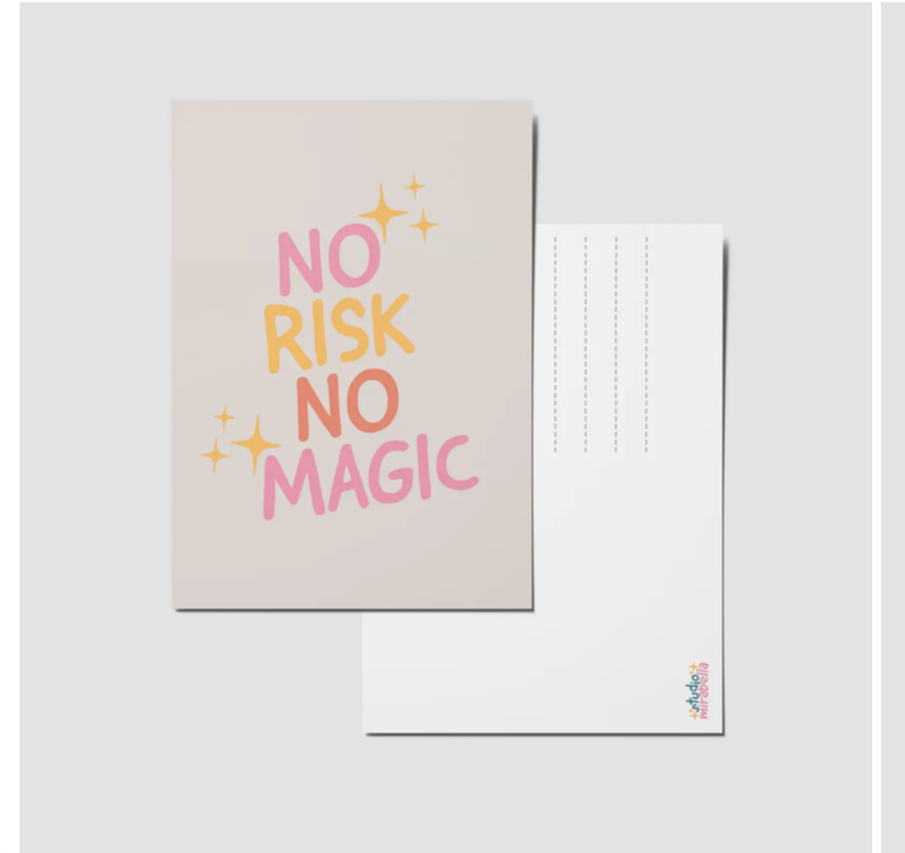 No Risk No Magic - A6 Postcard