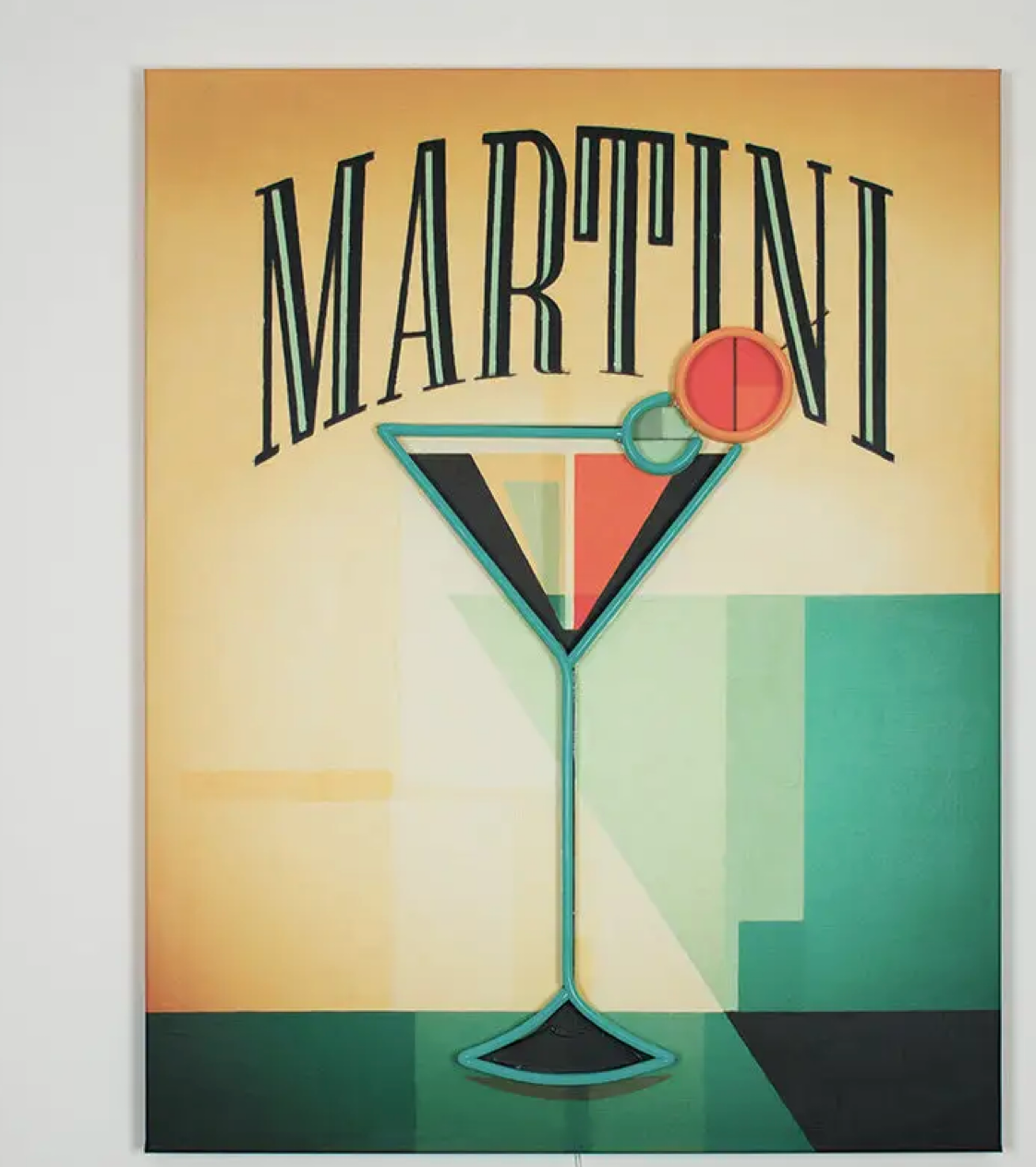 'martini' - Wall Painting (Led Neon)