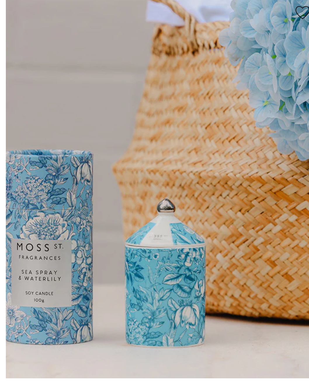 Sea Spray & Waterlily Ceramic Candle 100g