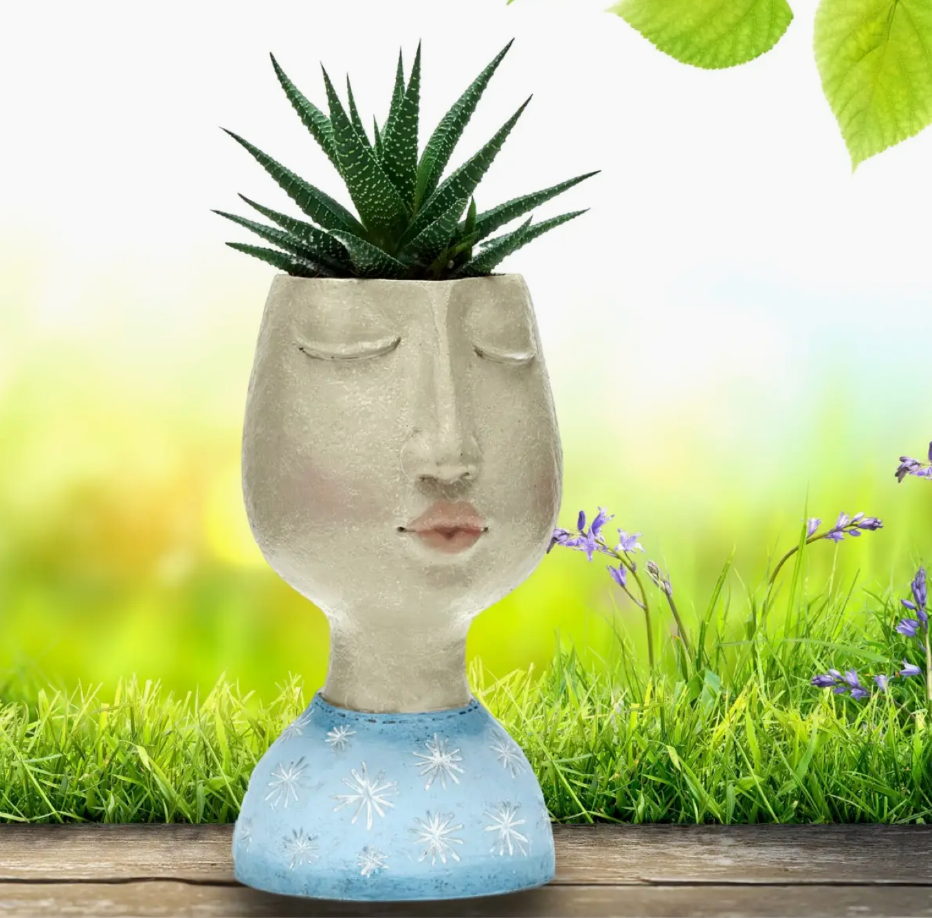 Head Planter Blue