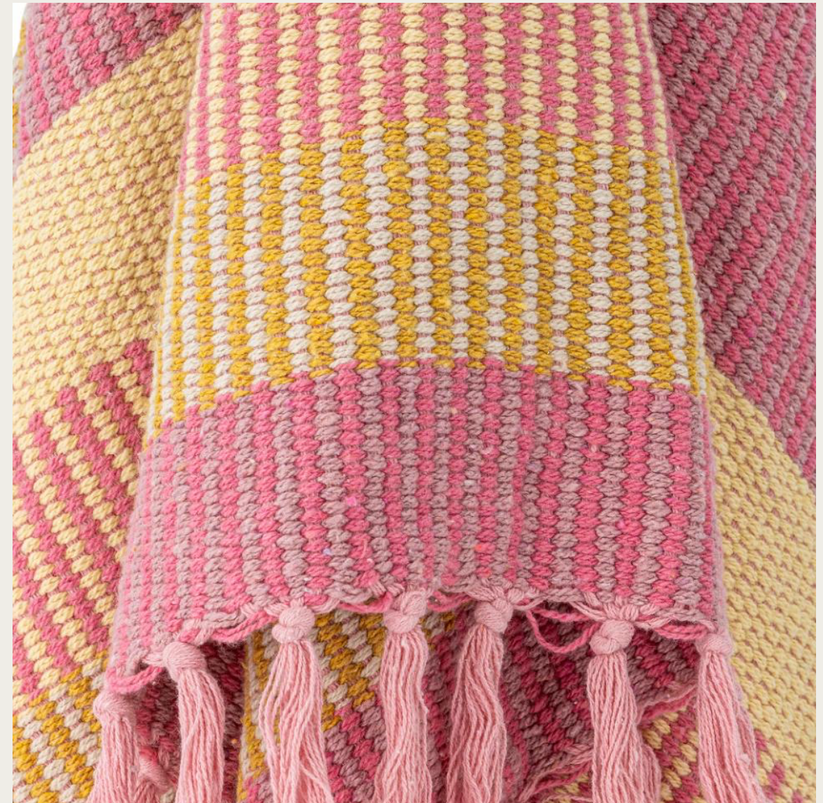Isnel Throw, Pink, Recycled Cotton