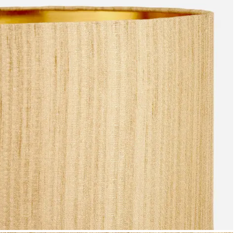 Stellan 30cm Gold Silk Mix Cylinder Lampshade