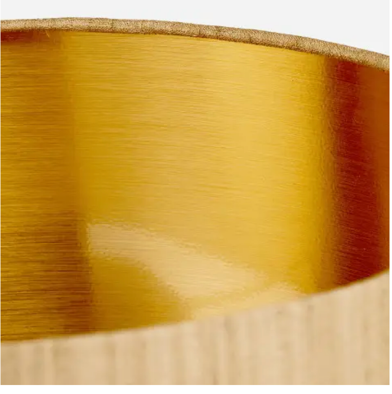 Stellan Gold Slubbed Silk Mix Cylinder Lampshade 40cm