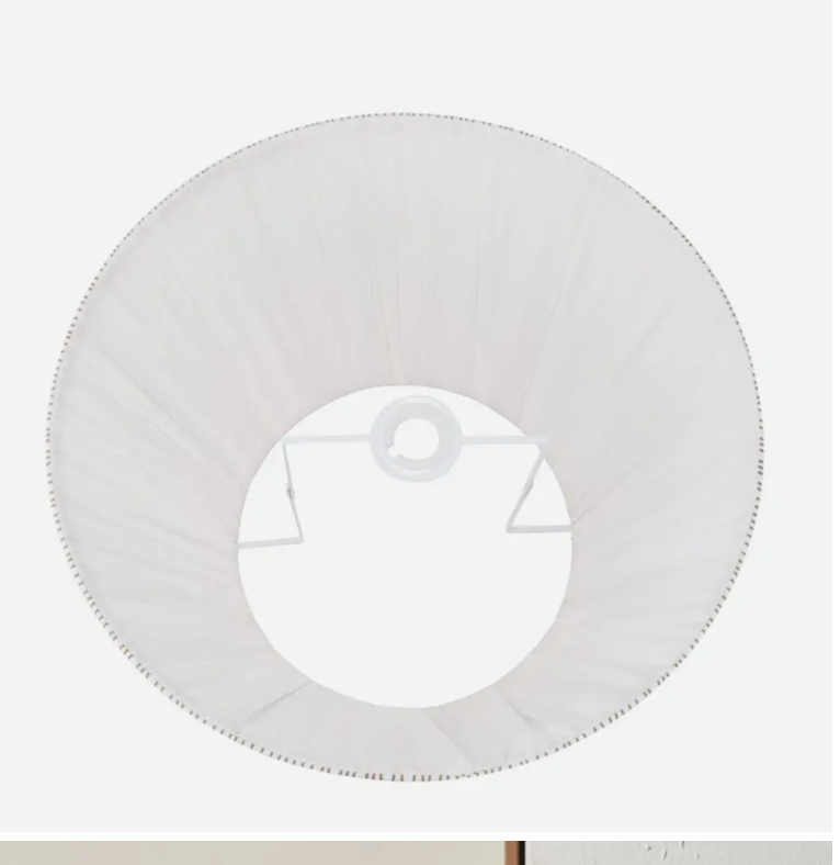 Thiago 45cm Natural Stripe Mushroom Pleat Tapered Lampshade