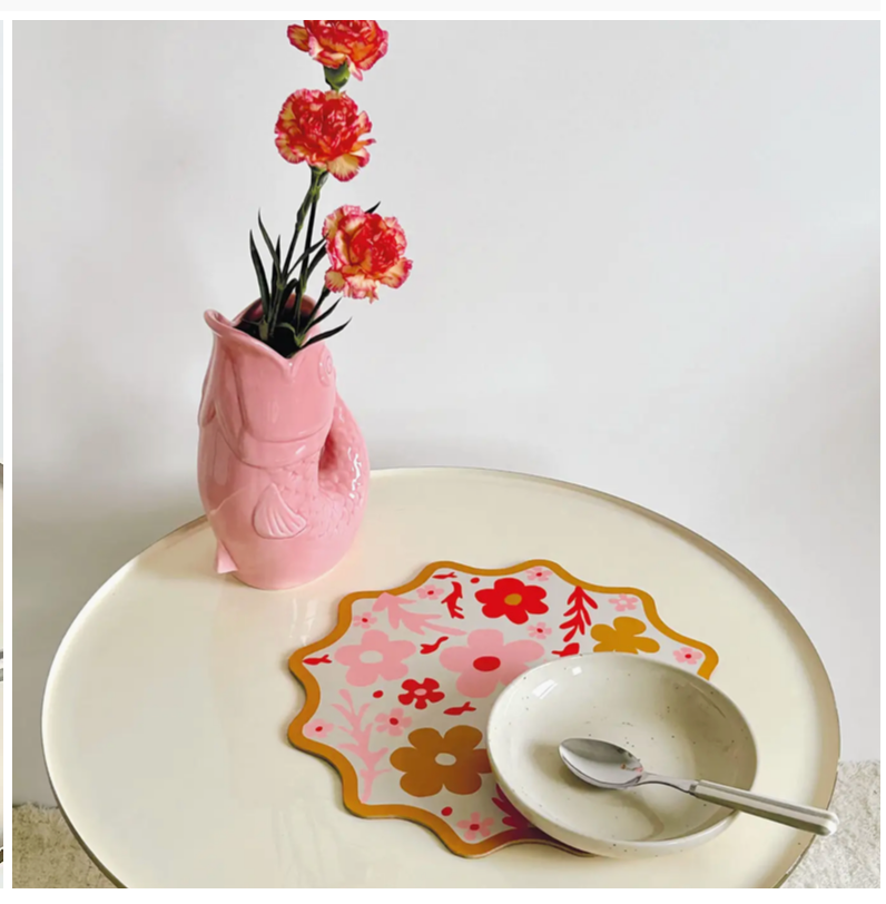 Fish Pitcher Vase Gm Pink