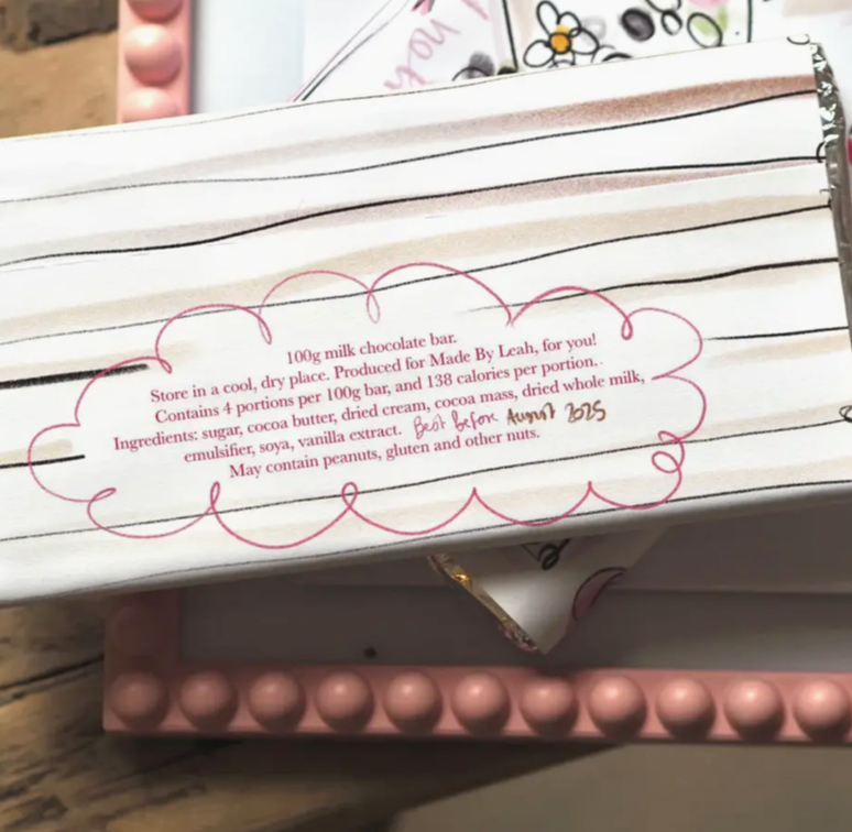 The 100g Cosy Bear Chocolate Bar ‘I Love You’