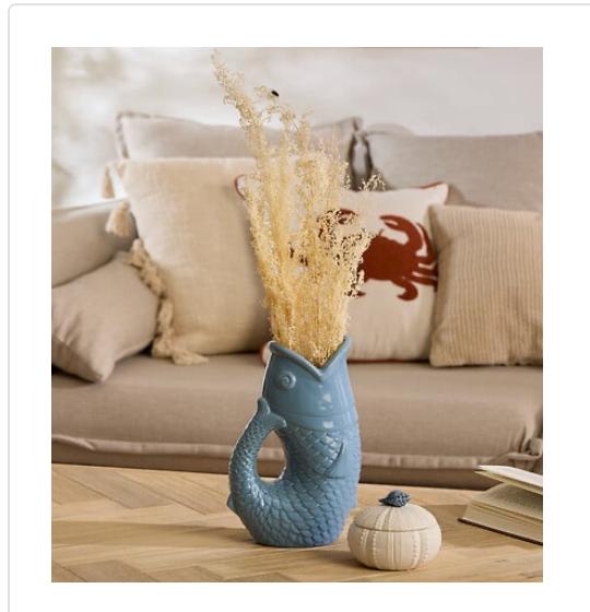 Blue Fish Vase